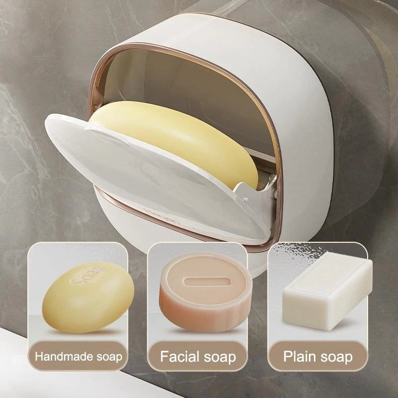1PC Soap Box Wall Mounted Light Luxury Soap Holder Punch